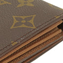 ルイヴィトン LOUIS VUITTON ポシェット ポルトモネ クレディ M61725 モノグラム モノグラムキャンバス 長財布 ゴールド金具 茶 フラップ式
