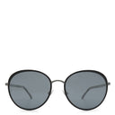 シャネル CHANEL ラウンド シェイプ 55□18 4206 ブラック プラスチック メタル サングラス ガンメタル金具 黒 グレーレンズ マーブル ココマーク