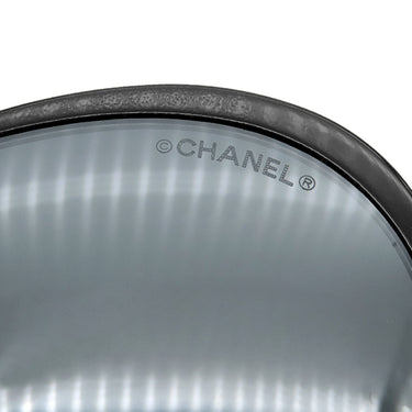 シャネル CHANEL ラウンド シェイプ 55□18 4206 ブラック プラスチック メタル サングラス ガンメタル金具 黒 グレーレンズ マーブル ココマーク