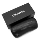 シャネル CHANEL ラウンド シェイプ 55□18 4206 ブラック プラスチック メタル サングラス ガンメタル金具 黒 グレーレンズ マーブル ココマーク