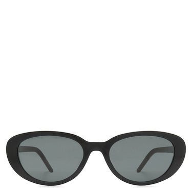 サンローラン SAINT LAURENT キャットアイ 55□19 SLM154/K ブラック アセテート サングラス ゴールド金具 黒 YSLモノグラム オーバルフレーム
