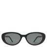 サンローラン SAINT LAURENT キャットアイ 55□19 SLM154/K ブラック アセテート サングラス ゴールド金具 黒 YSLモノグラム オーバルフレーム
