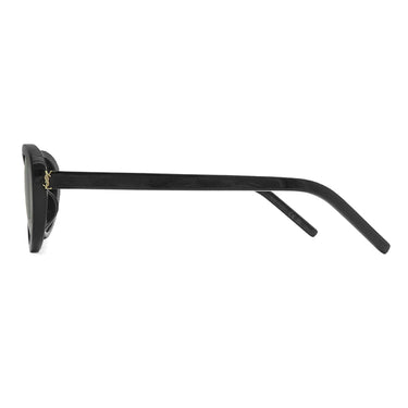 サンローラン SAINT LAURENT キャットアイ 55□19 SLM154/K ブラック アセテート サングラス ゴールド金具 黒 YSLモノグラム オーバルフレーム