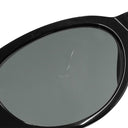 サンローラン SAINT LAURENT キャットアイ 55□19 SLM154/K ブラック アセテート サングラス ゴールド金具 黒 YSLモノグラム オーバルフレーム