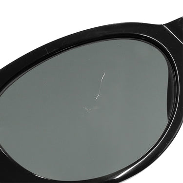 サンローラン SAINT LAURENT キャットアイ 55□19 SLM154/K ブラック アセテート サングラス ゴールド金具 黒 YSLモノグラム オーバルフレーム