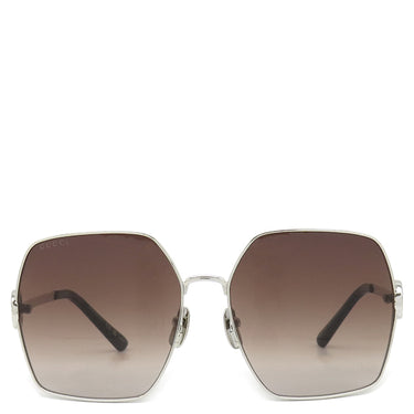 グッチ GUCCI スクエア 61□16 GG2163S ブラウン プラスチック サングラス シルバー金具 インターロッキングG グラデーション