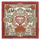 エルメス HERMES カレ90 レッド×マルチカラー シルク スカーフ 【DECOUPAGES/切り絵】