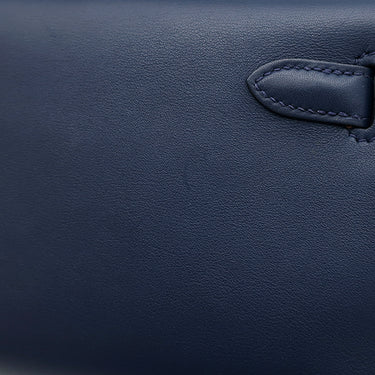 エルメス HERMES ケリーカット ブルーネイビー ヴォースイフト ハンドバッグ 紺 クラッチ