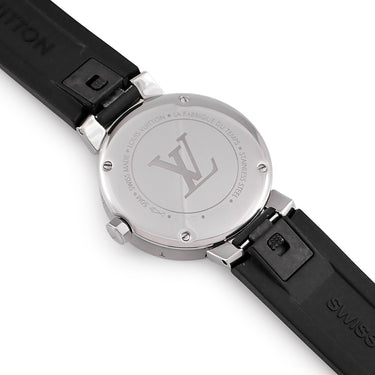 腕時計 ルイヴィトン LOUIS VUITTON タンブール ムーン ディヴァイン PM QA018 クオーツ レディース 純正ダイヤ モノグラム フラワー