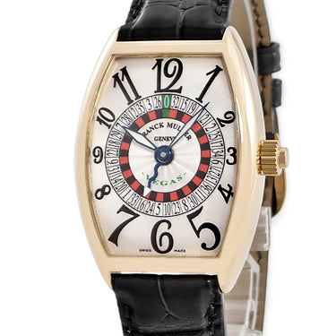 腕時計 フランクミュラー FRANCK MULLER トノウカーベックス ヴェガス 5850VEGAS 自動巻き メンズ K18YG無垢 青針 ルーレット トノー