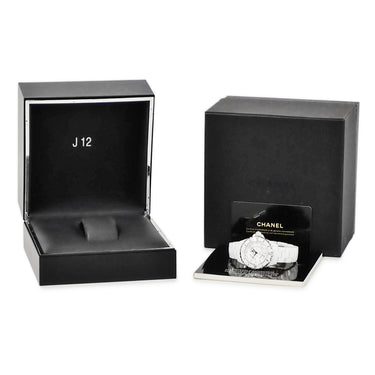 腕時計 シャネル CHANEL J12 H1628 クオーツ レディース 純正ダイヤ ホワイト セラミック デイト 逆回転防止ベゼル