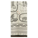エルメス HERMES カレ140 カレジェアン H244394S ブラック×ホワイト×キュイール カシミヤ シルク ストール 新品 未使用 【グランアパラ バンダナ】