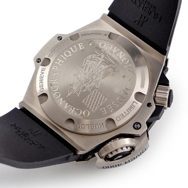 腕時計 ウブロ HUBLOT キングパワー オーシャノグラフィック 4000 チタニウム 731.NX.1190.RX 自動巻き メンズ 新品同様 デイト 限定