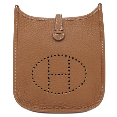 エルメス HERMES エヴリン TPM 16 ロング ゴールド トリヨンクレマンス ショルダーバッグ ゴールド金具 茶 エブリン 2025年製