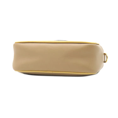 フェンディ FENDI ポシェットキャム 8BS019 ベージュ×イエロー×ブラック レザー ショルダーバッグ ゴールド金具 ショルダー ポシェット クロスボディ