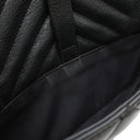 サンローラン SAINT LAURENT エンヴェロープ チェーンショルダー ブラック×ホワイト レザー ショルダーバッグ ガンメタル金具 YSL ロゴ カサンドラ キルティング
