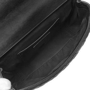 サンローラン SAINT LAURENT エンヴェロープ チェーンショルダー ブラック×ホワイト レザー ショルダーバッグ ガンメタル金具 YSL ロゴ カサンドラ キルティング