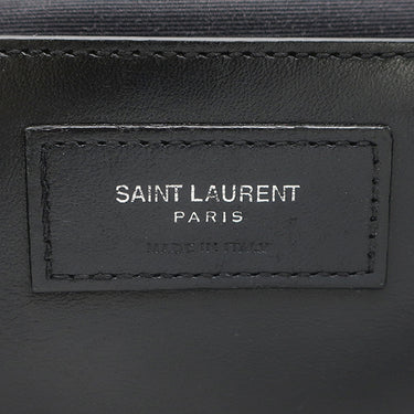 サンローラン SAINT LAURENT エンヴェロープ チェーンショルダー ブラック×ホワイト レザー ショルダーバッグ ガンメタル金具 YSL ロゴ カサンドラ キルティング