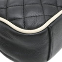 サンローラン SAINT LAURENT エンヴェロープ チェーンショルダー ブラック×ホワイト レザー ショルダーバッグ ガンメタル金具 YSL ロゴ カサンドラ キルティング