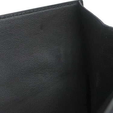 エルメス HERMES コンスタンス コンパクト ブラック アリゲーターマット 二つ折り財布 シルバー金具 コンパクトウォレット クロコ