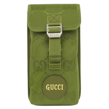 グッチ GUCCI GGナイロン オフ ザ グリッド 696018 フォレストグリーン ナイロン レザー ショルダーバッグ シルバー金具 フォンショルダー
