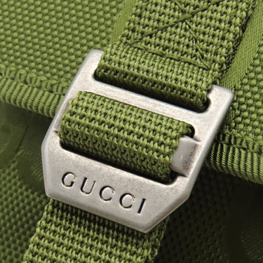 グッチ GUCCI GGナイロン オフ ザ グリッド 696018 フォレストグリーン ナイロン レザー ショルダーバッグ シルバー金具 フォンショルダー