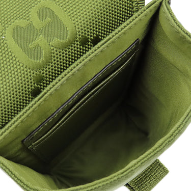グッチ GUCCI GGナイロン オフ ザ グリッド 696018 フォレストグリーン ナイロン レザー ショルダーバッグ シルバー金具 フォンショルダー