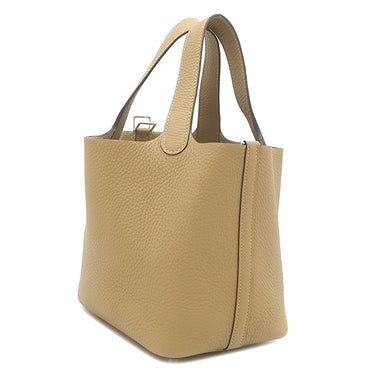 エルメス HERMES ピコタンロック 18 PM デュンヌ トリヨンクレマンス ハンドバッグ シルバー金具 新品 未使用 2026年製