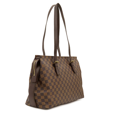 ルイヴィトン LOUIS VUITTON チェルシー N51119 ダミエエベヌ ダミエキャンバス トートバッグ ゴールド金具 茶 ショルダー 肩掛け 鍵・パドロック欠品