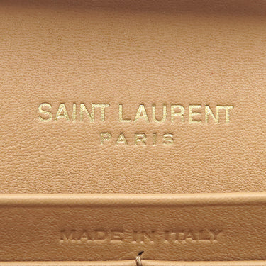 サンローラン SAINT LAURENT ル マイヨン 696608 ベージュ キャンバス レザー チェーンウォレット ゴールド金具 ウォレットバッグ ショルダー クラッチ