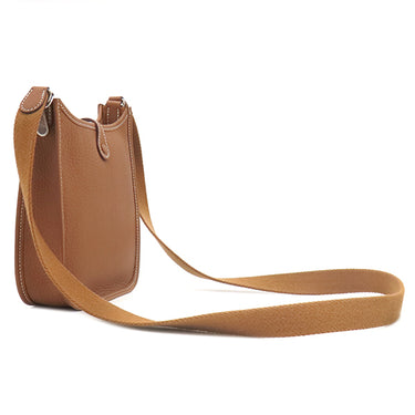 エルメス HERMES エヴリン TPM 16 ロング ゴールド トリヨンクレマンス ショルダーバッグ シルバー金具 茶 エブリン 2025年製