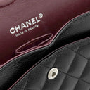 シャネル CHANEL マトラッセ25 ダブルフラップ A01112 ブラック キャビアスキン ショルダーバッグ シルバー金具 チェーンショルダー