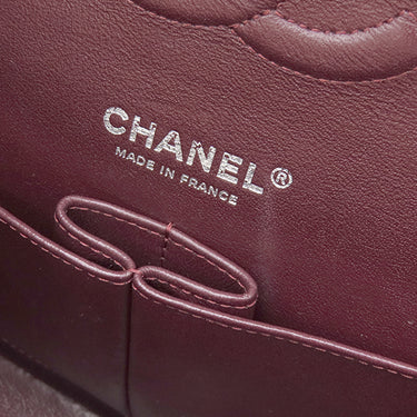 シャネル CHANEL マトラッセ25 ダブルフラップ A01112 ブラック キャビアスキン ショルダーバッグ シルバー金具 チェーンショルダー