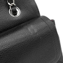 シャネル CHANEL マトラッセ25 ダブルフラップ A01112 ブラック キャビアスキン ショルダーバッグ シルバー金具 チェーンショルダー