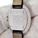 腕時計 カルティエ Cartier ベニュワール ミニ WJBA0050 クオーツ レディース K18WG無垢 純正ダイヤ シルバー ローマン オーバル 青針