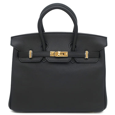 エルメス HERMES バーキン25 ブラック ヴォースイフト ハンドバッグ ゴールド金具 黒