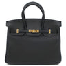エルメス HERMES バーキン25 ブラック ヴォースイフト ハンドバッグ ゴールド金具 黒