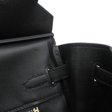 エルメス HERMES バーキン25 ブラック ヴォースイフト ハンドバッグ ゴールド金具 黒