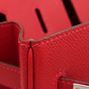 エルメス HERMES バーキン30 ルージュカザック ヴォーエプソン ハンドバッグ シルバー金具 赤