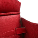 エルメス HERMES バーキン30 ルージュカザック ヴォーエプソン ハンドバッグ シルバー金具 赤