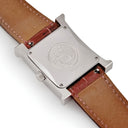 腕時計 エルメス HERMES Hウォッチ MM HH3.530 自動巻き レディース 純正ダイヤ スパークリングホワイトラッカー H型 スクエア