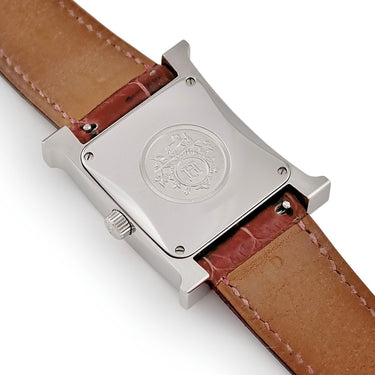 腕時計 エルメス HERMES Hウォッチ MM HH3.530 自動巻き レディース 純正ダイヤ スパークリングホワイトラッカー H型 スクエア