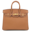 エルメス HERMES バーキン25 ゴールド トゴ ハンドバッグ ゴールド金具 新品 未使用 茶 2026年製