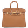 エルメス HERMES バーキン25 ゴールド トゴ ハンドバッグ ゴールド金具 新品 未使用 茶 2026年製