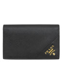 プラダ PRADA サフィアーノ メタル 2MC122 NERO レザー カードケース ゴールド金具 黒 メタルロゴ カード入れ
