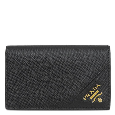 プラダ PRADA サフィアーノ メタル 2MC122 NERO レザー カードケース ゴールド金具 黒 メタルロゴ カード入れ