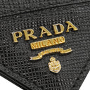 プラダ PRADA サフィアーノ メタル 2MC122 NERO レザー カードケース ゴールド金具 黒 メタルロゴ カード入れ