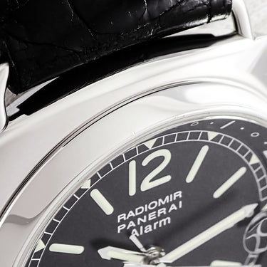 腕時計 パネライ PANERAI ラジオミール GMT アラーム 42mm PAM00098 I番 自動巻き メンズ I番 ブラック デイト デュアルアイム