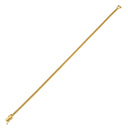 喜平 KIHEI K18 18金 18.5cm 3.7g 6面ダブル W イエローゴールド K18YG ブレスレット 造幣局検定マーク ※ショッピングローン対応していません