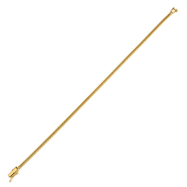 喜平 KIHEI K18 18金 18.5cm 3.7g 6面ダブル W イエローゴールド K18YG ブレスレット 造幣局検定マーク ※ショッピングローン対応していません